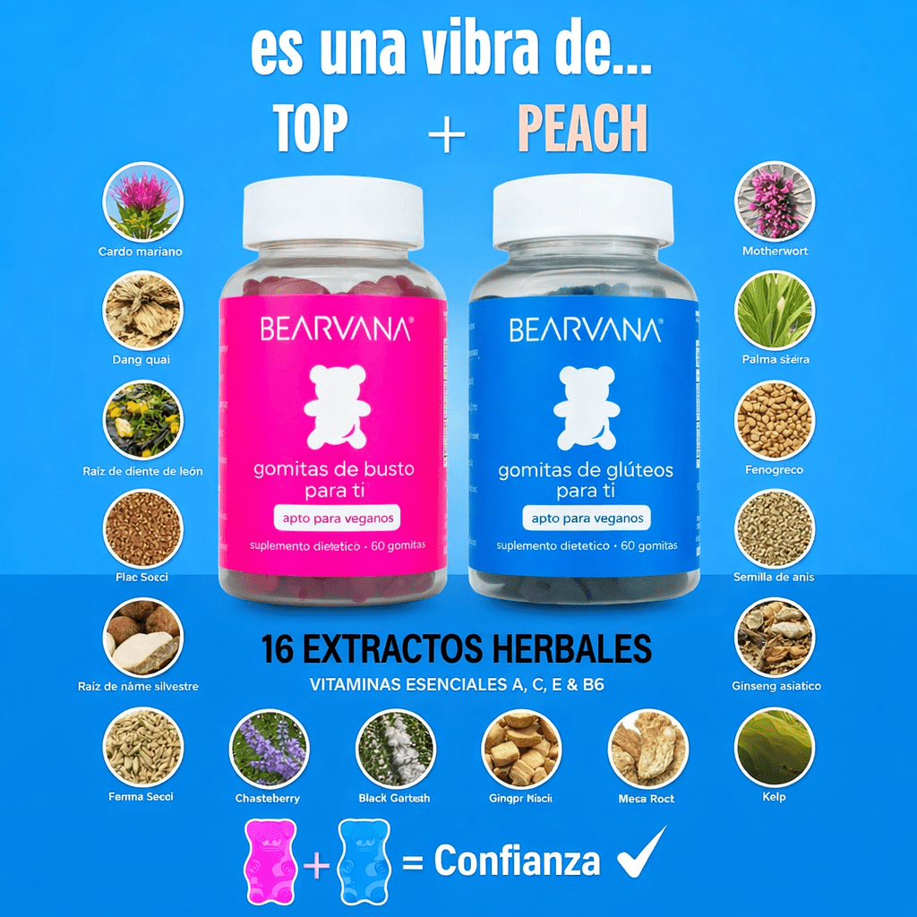 BEARVANA® GOMITAS PARA CRECER BUBBIES Y NALGAS - TodoBacano