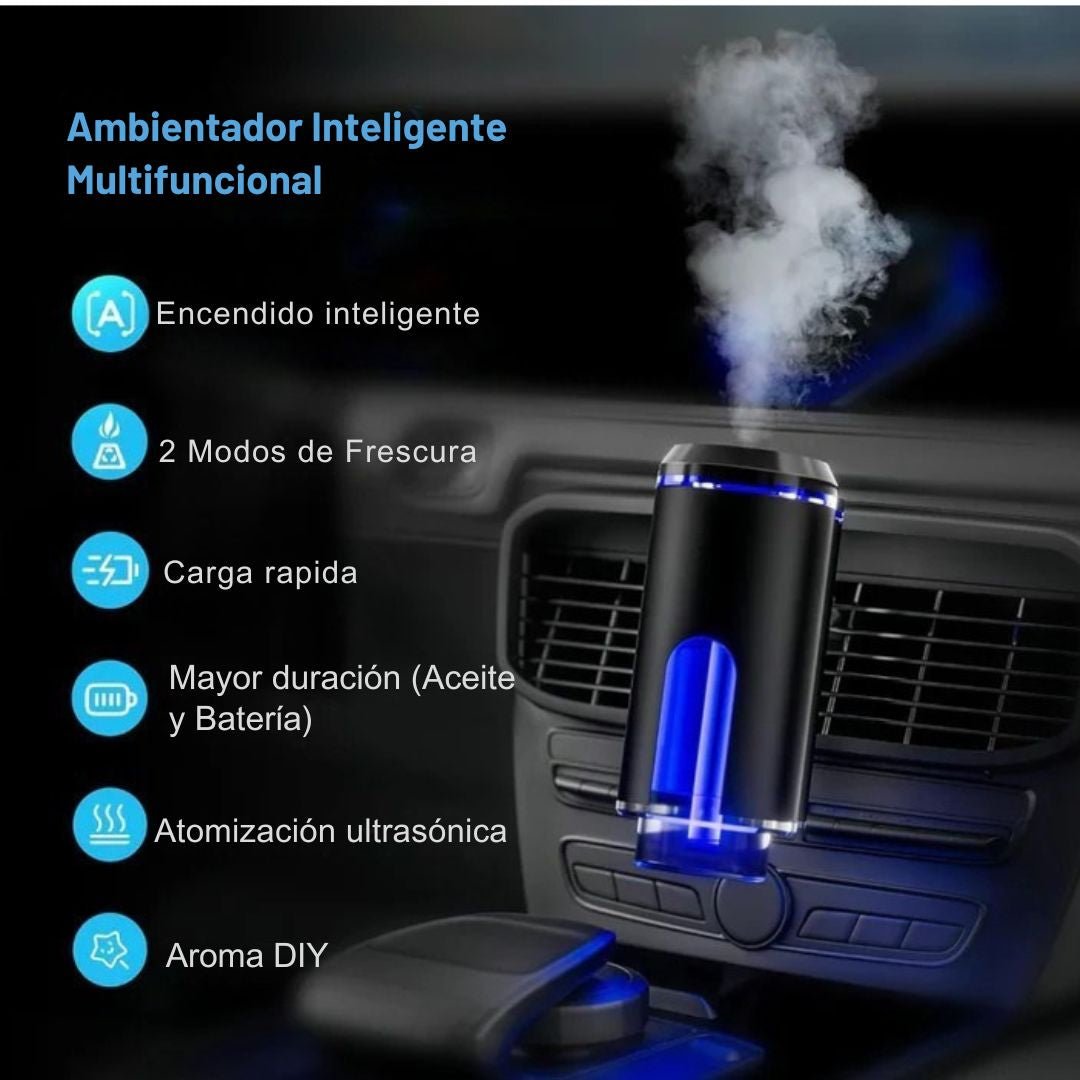 Humidificador ambientador inteligente + Fragancias y cable de Regalo - TodoBacano