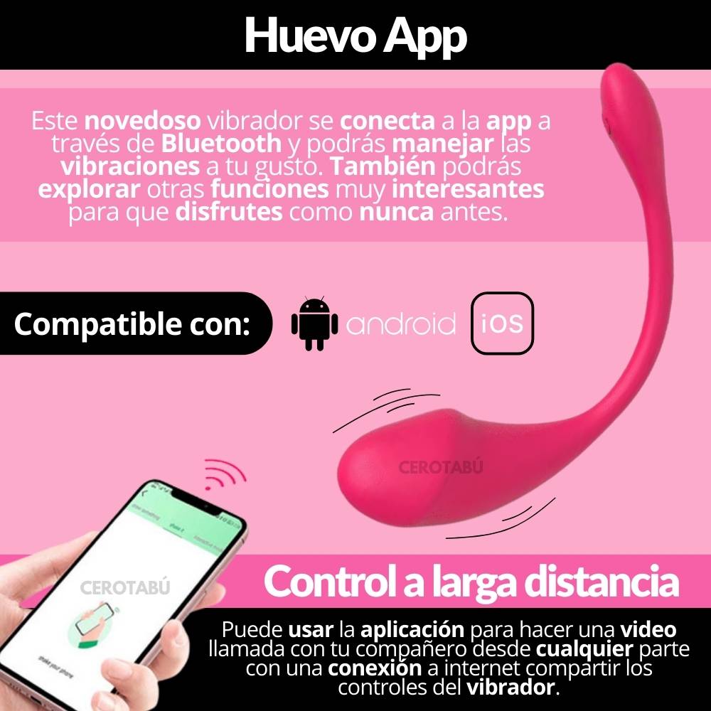 Huevo Vibrador Inalámbrico App - TodoBacano