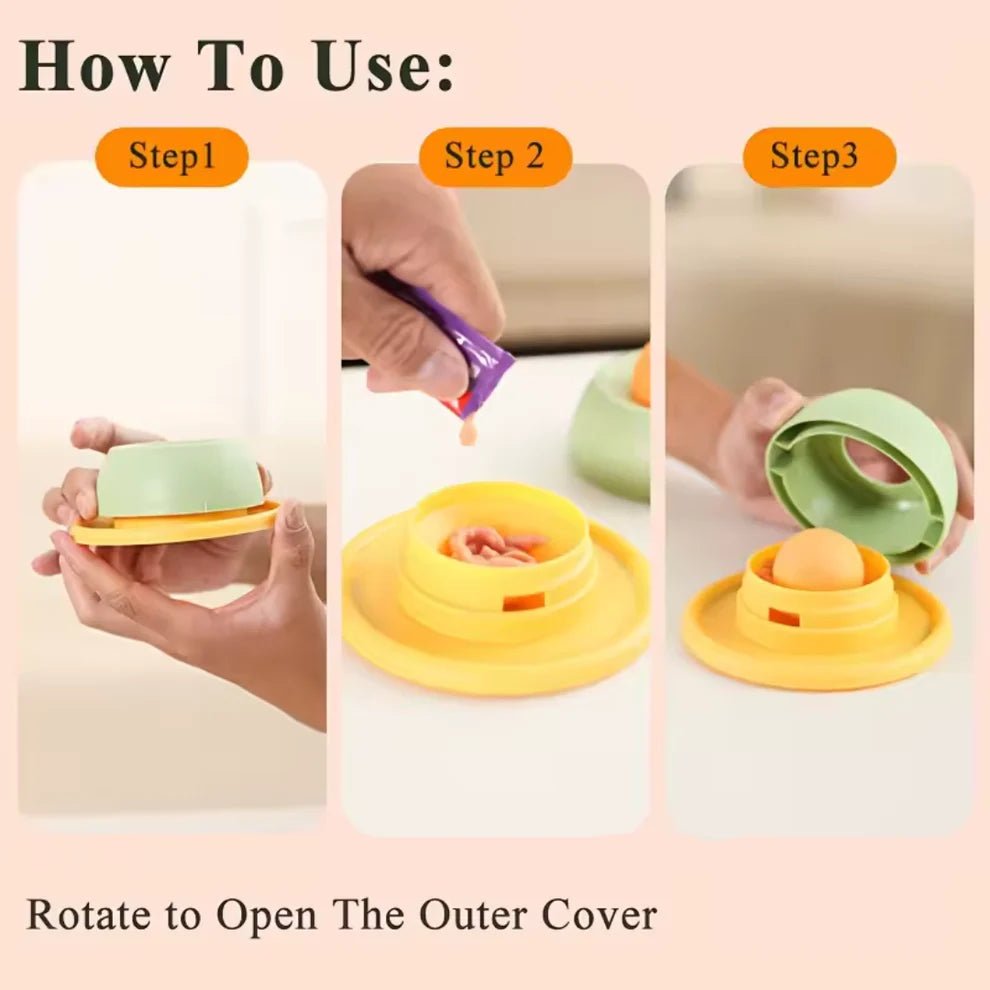 Comedero giratorio para mascotas - TodoBacano