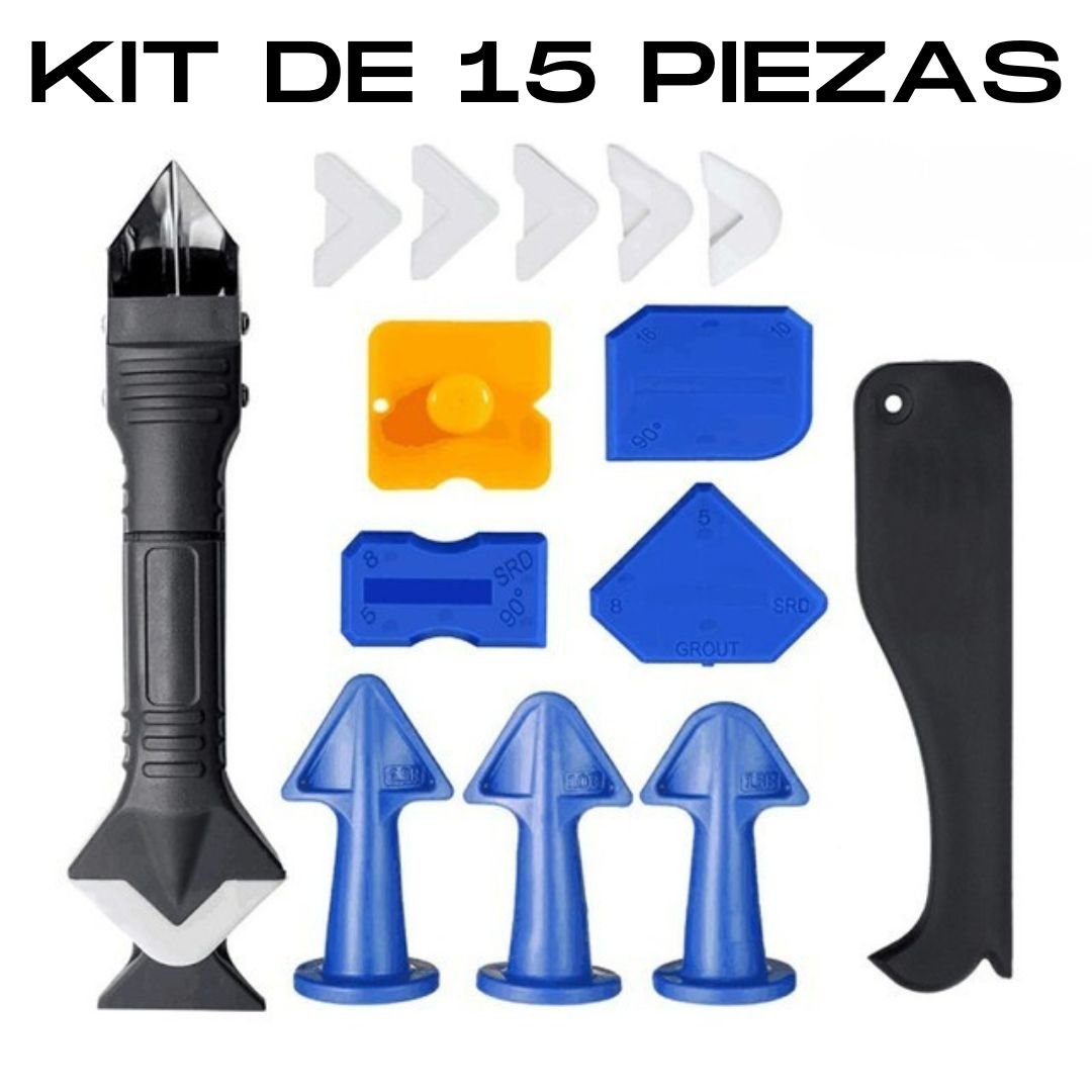 Kit 15 piezas de Acabado y Calafateo - TodoBacano