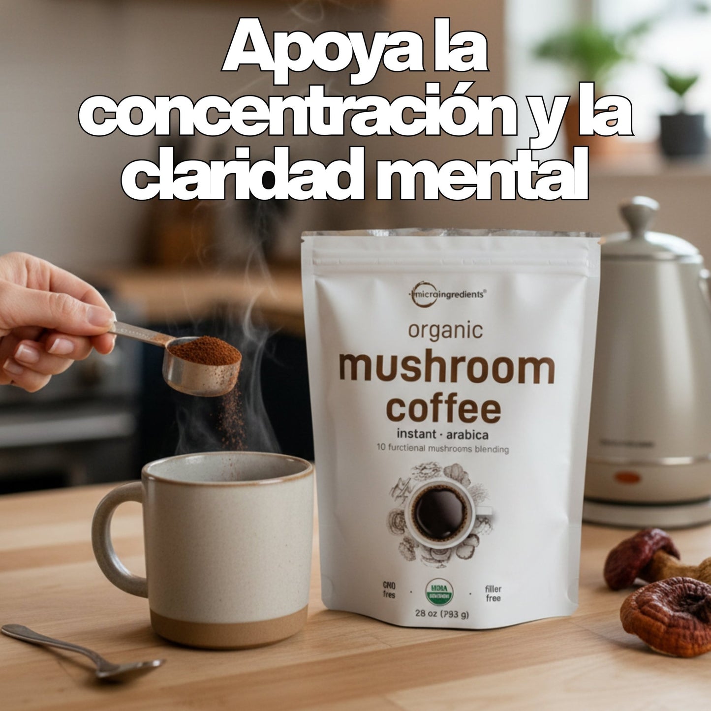 Café de Hongos Orgánica: claridad mental sin ansiedad - TodoBacano