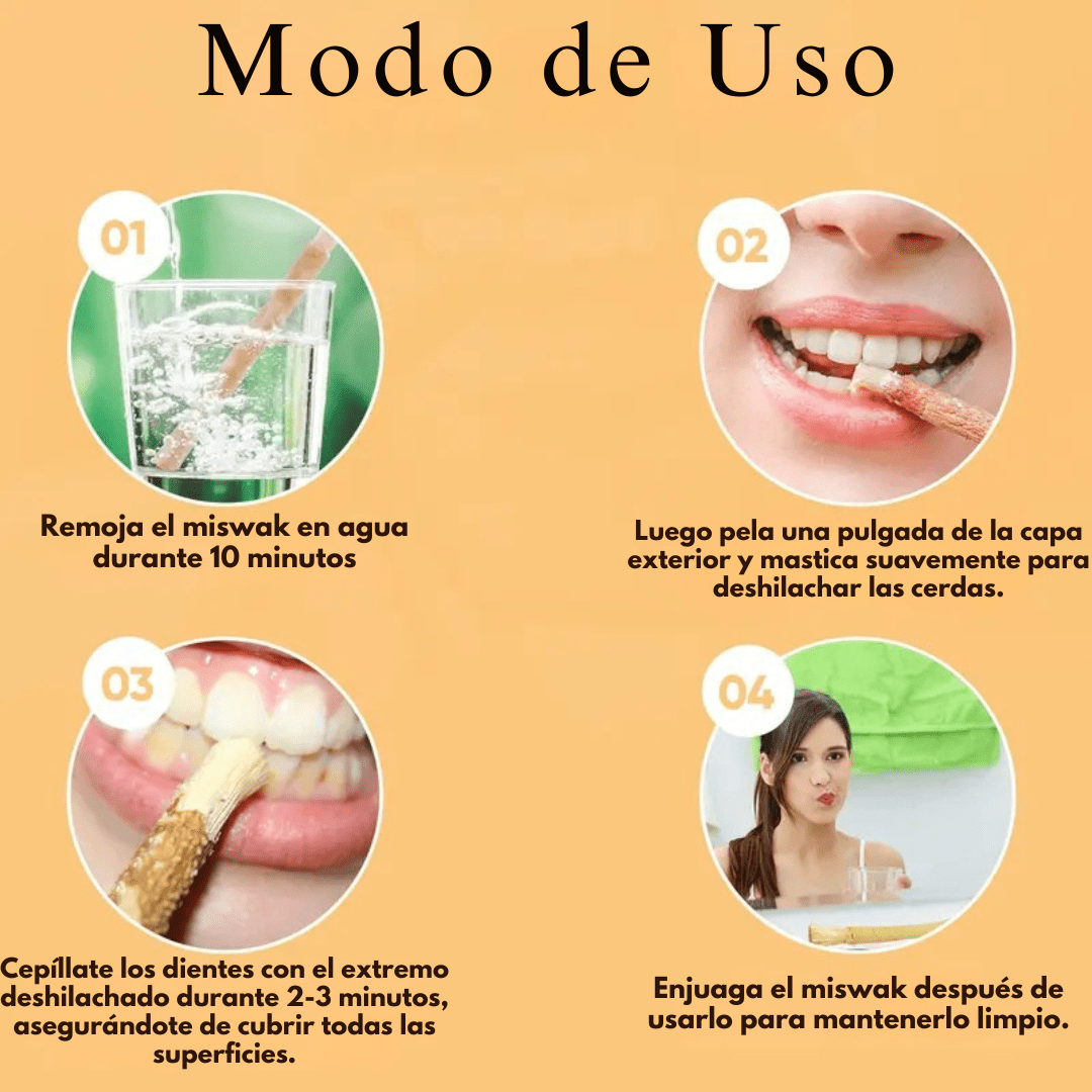 Miswak Original Cepillo de dientes Natural X5 - TodoBacano