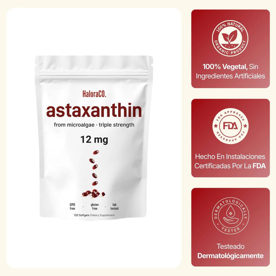 12 mg De Astaxantina Pura - TodoBacano
