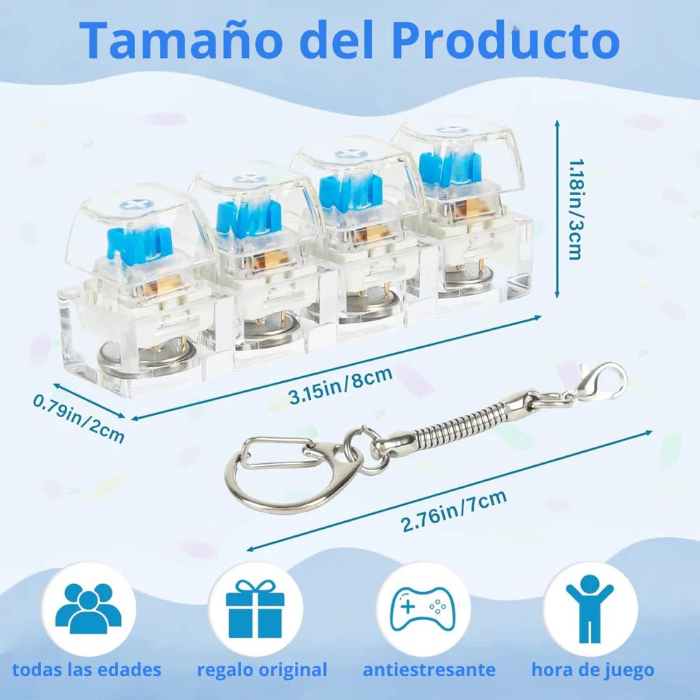 Teclado sensorial LED anti anciedad - TodoBacano