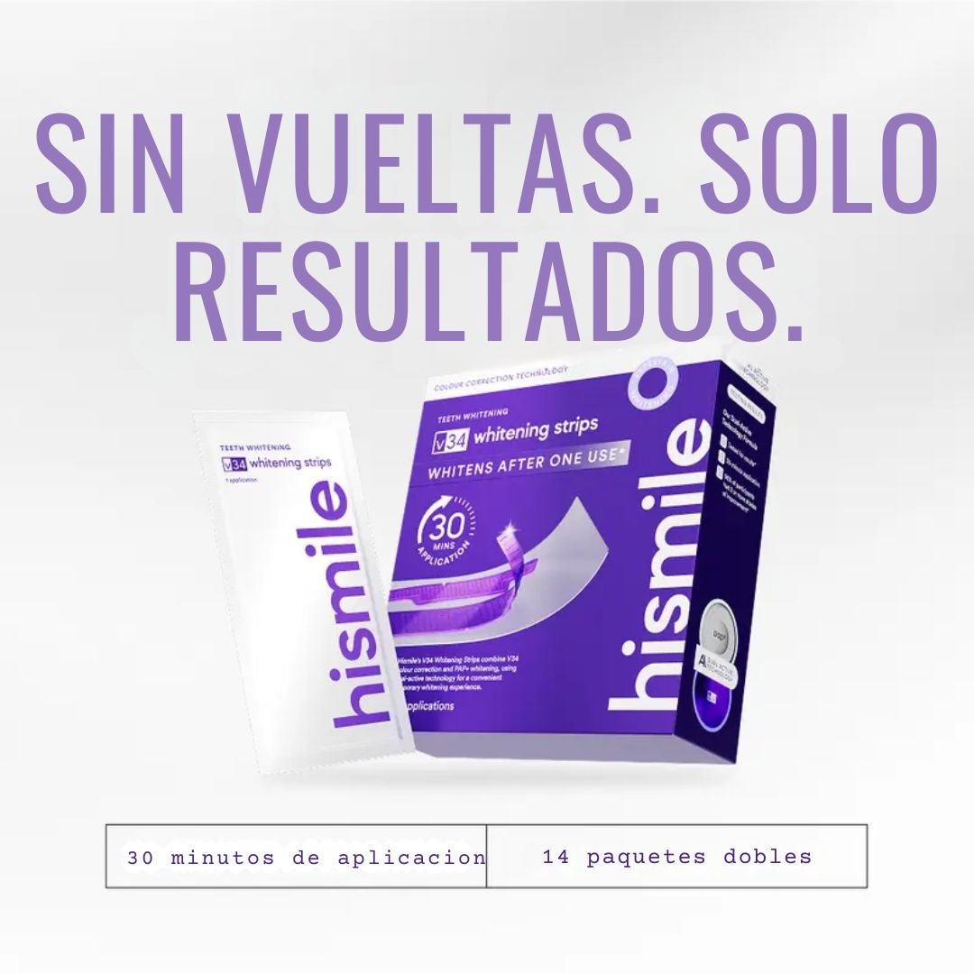 Hismile Tiras blanqueadoras V34 - TodoBacano