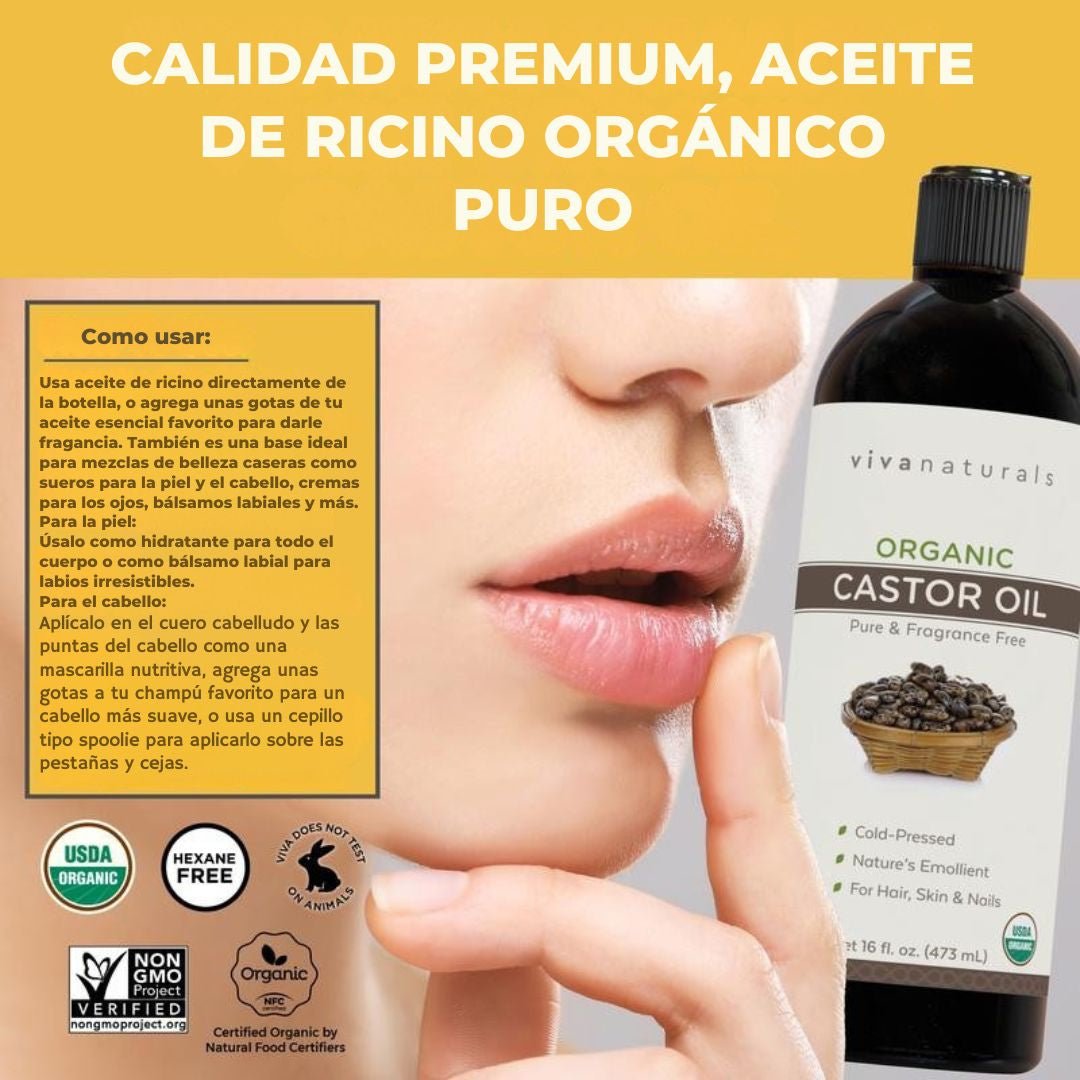 VIVA NATURAL CASTOR OIL 250ML + RIMEL - TodoBacano