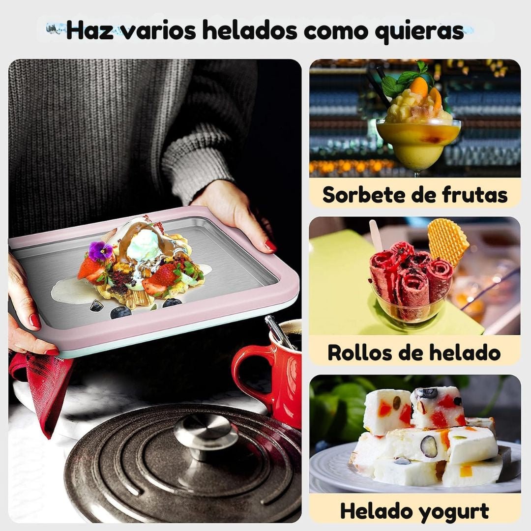 Máquina para hacer helados enrollados + Libro de recetas GRATIS - TodoBacano